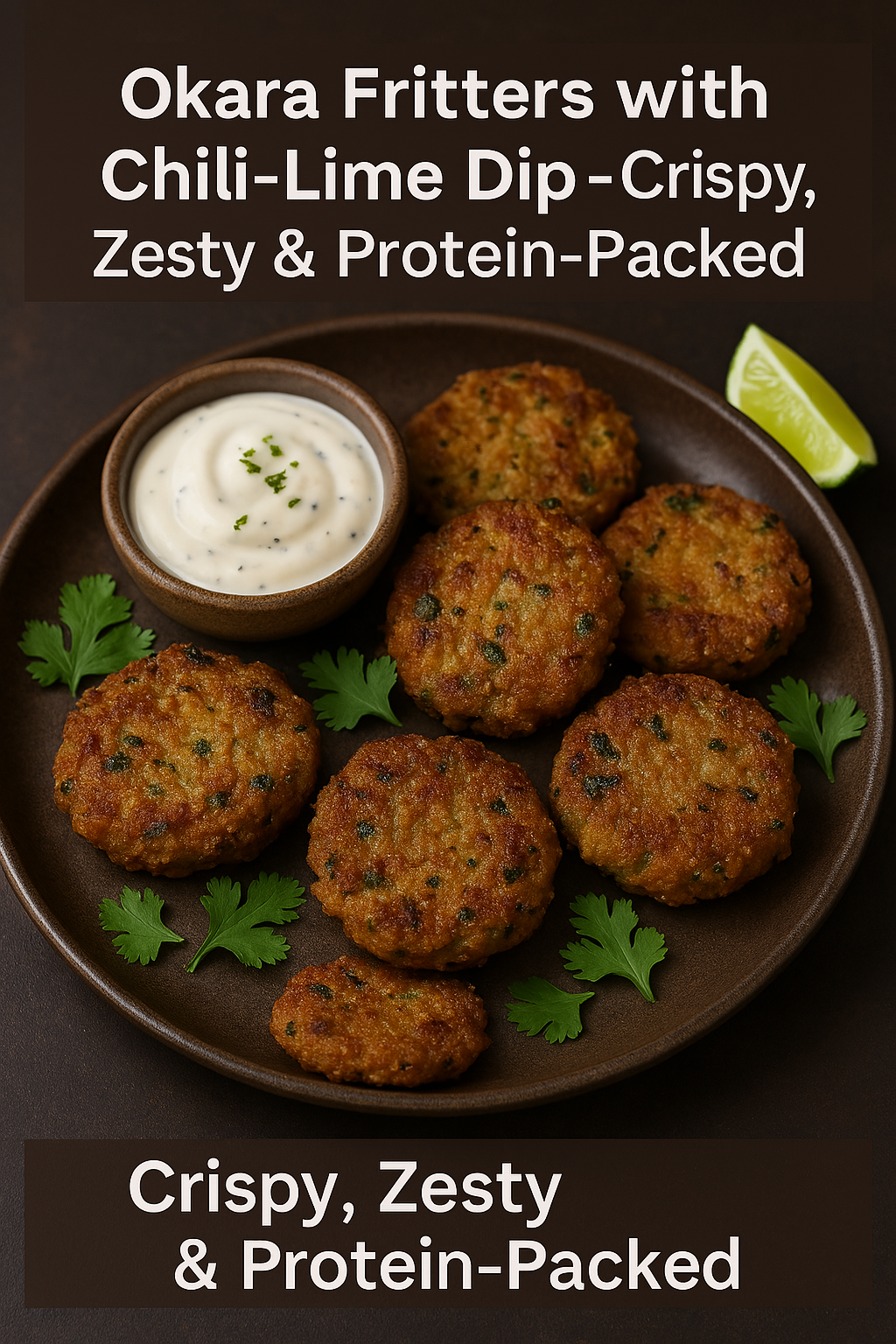 Okara Fritters with Chili-Lime Dip